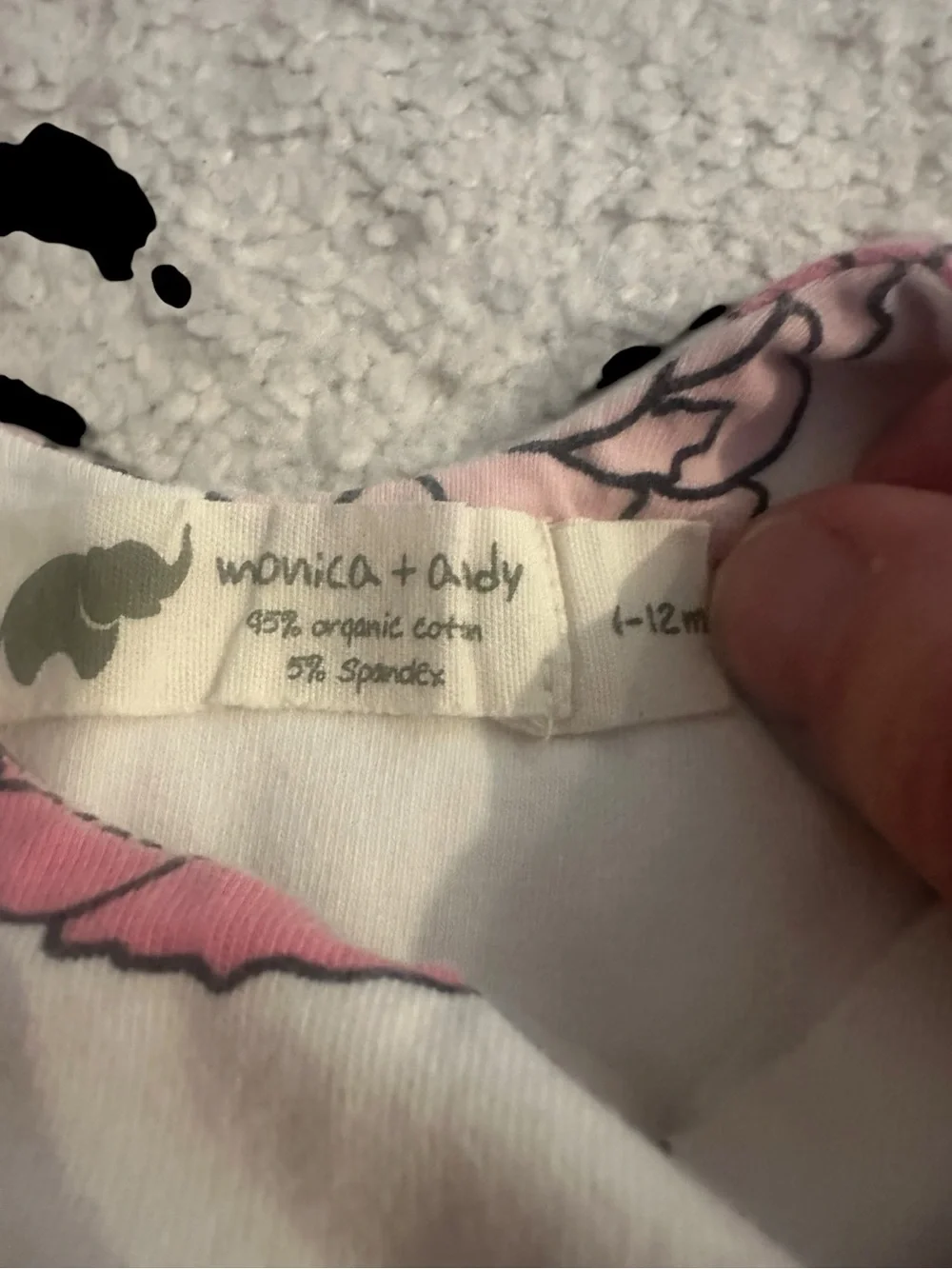 Monica and Andy Floral Dress White Pink 6-12 months